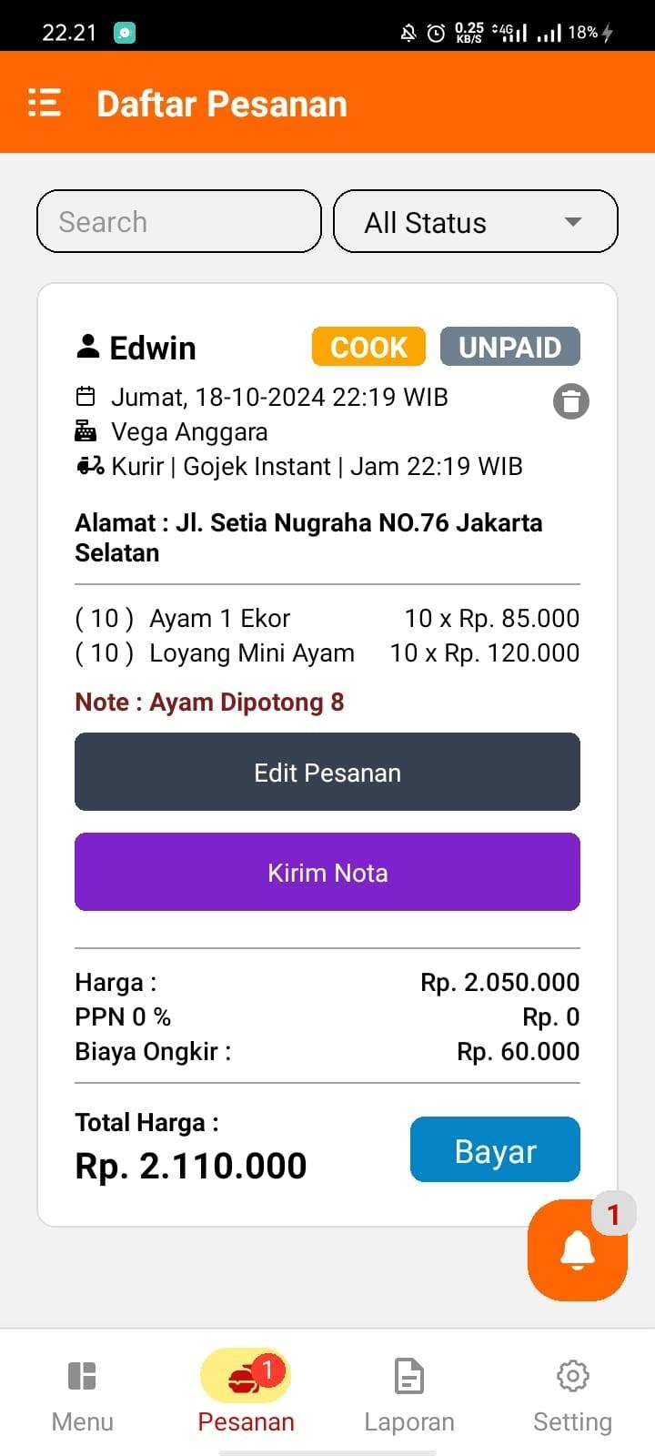 Pesan Bosgil screen 2